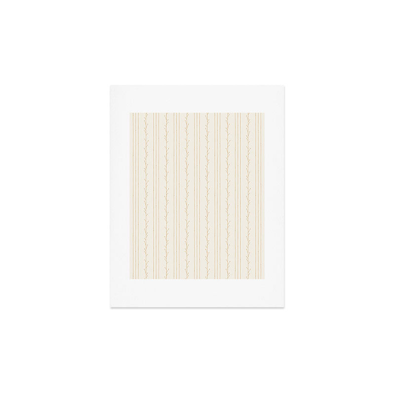 Little Arrow Design Co branch stripes cream Art Print