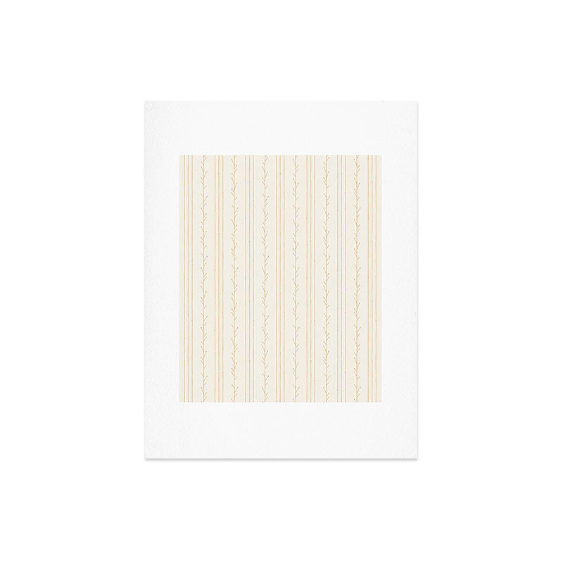Little Arrow Design Co branch stripes cream Art Print