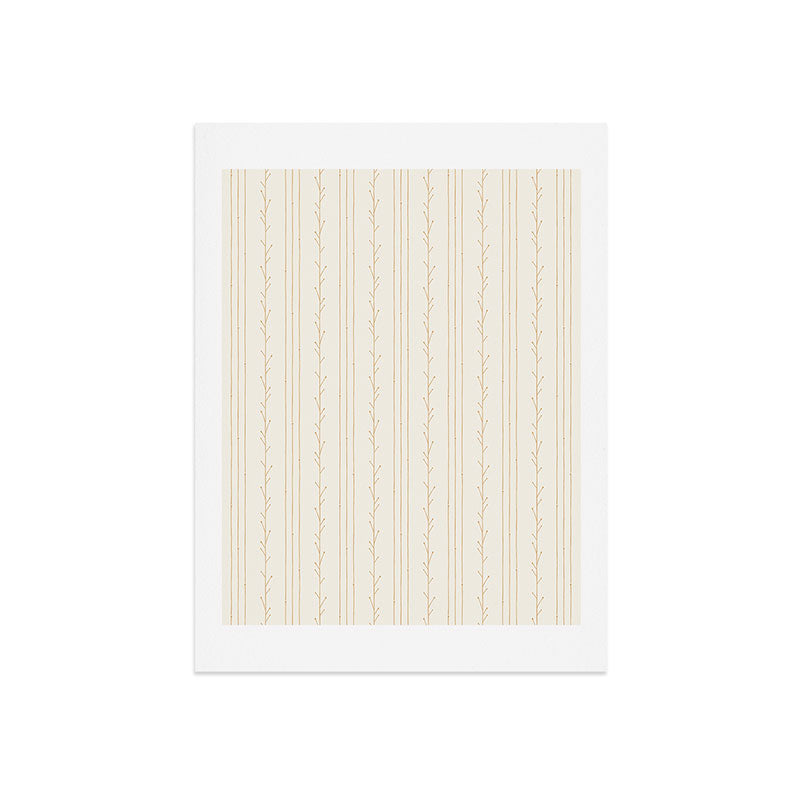 Little Arrow Design Co branch stripes cream Art Print