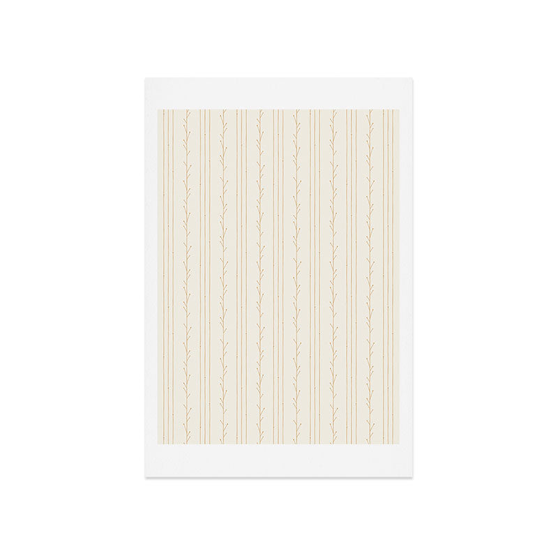 Little Arrow Design Co branch stripes cream Art Print