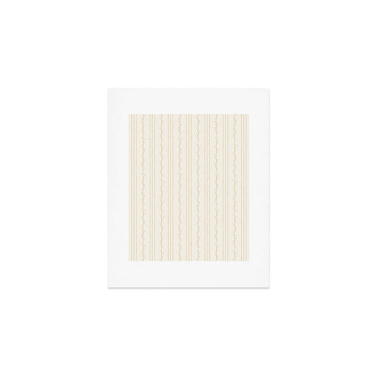 Little Arrow Design Co branch stripes cream Art Print