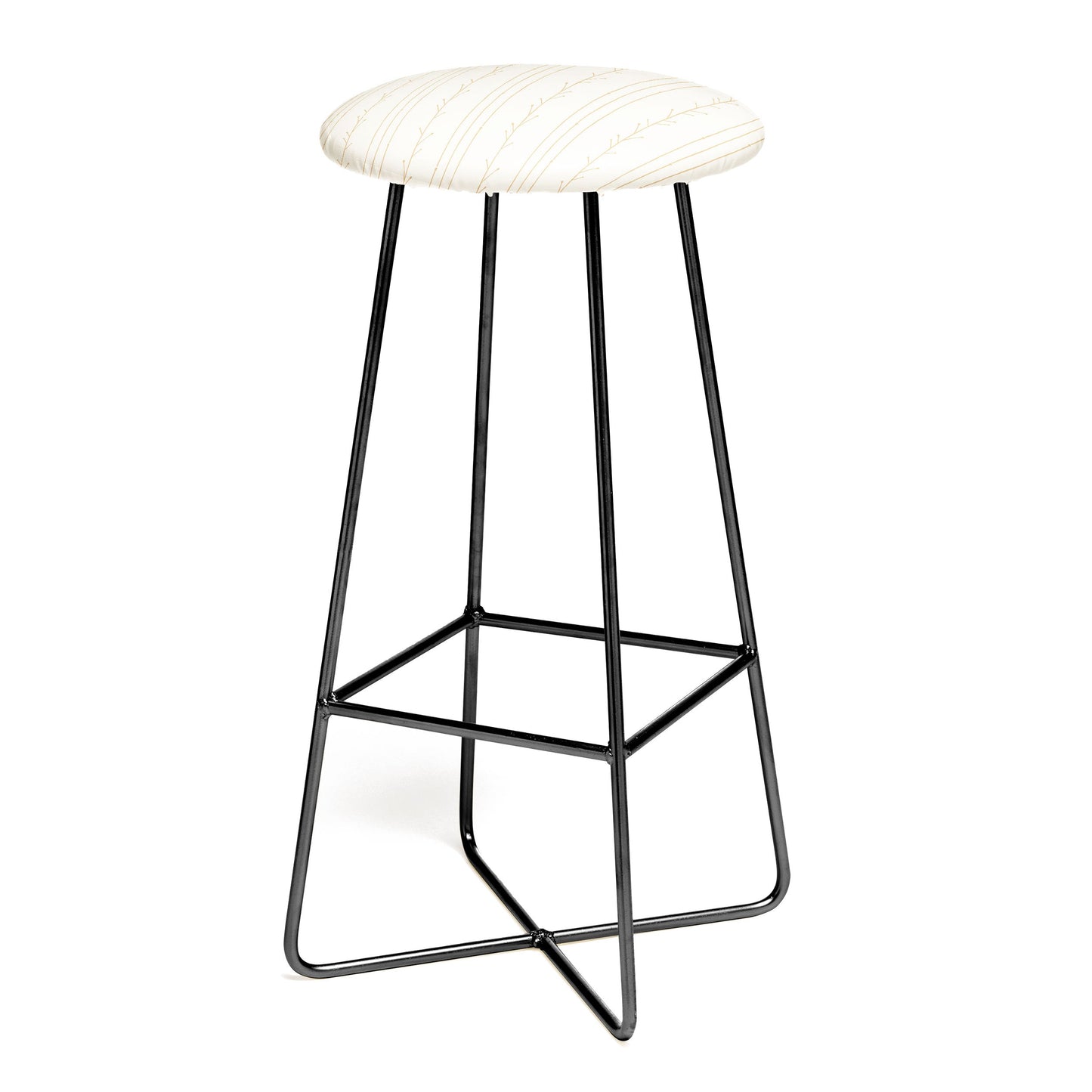 Little Arrow Design Co branch stripes cream Bar Stool
