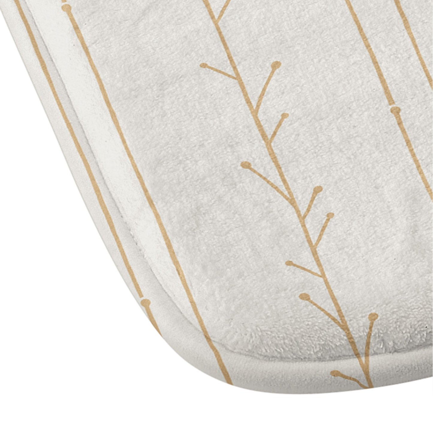 Little Arrow Design Co branch stripes cream Memory Foam Bath Mat