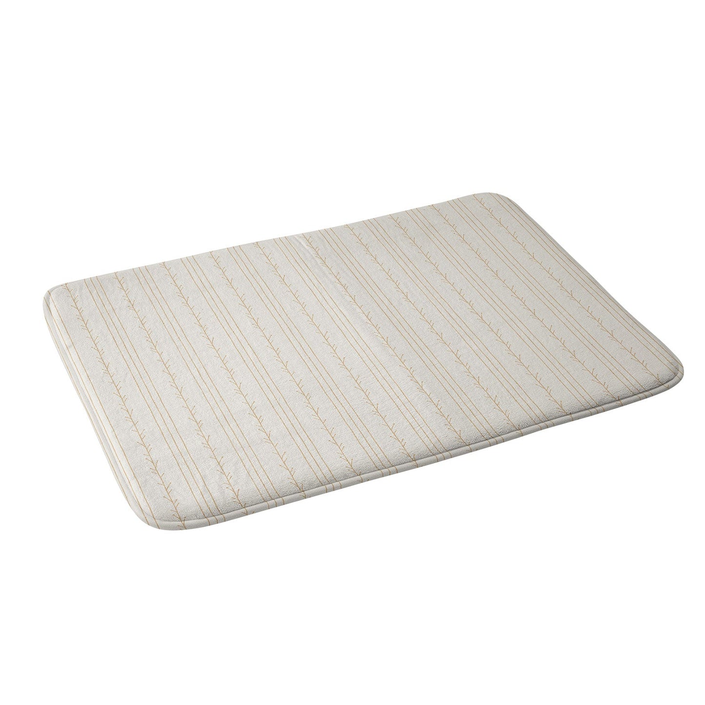 Little Arrow Design Co branch stripes cream Memory Foam Bath Mat