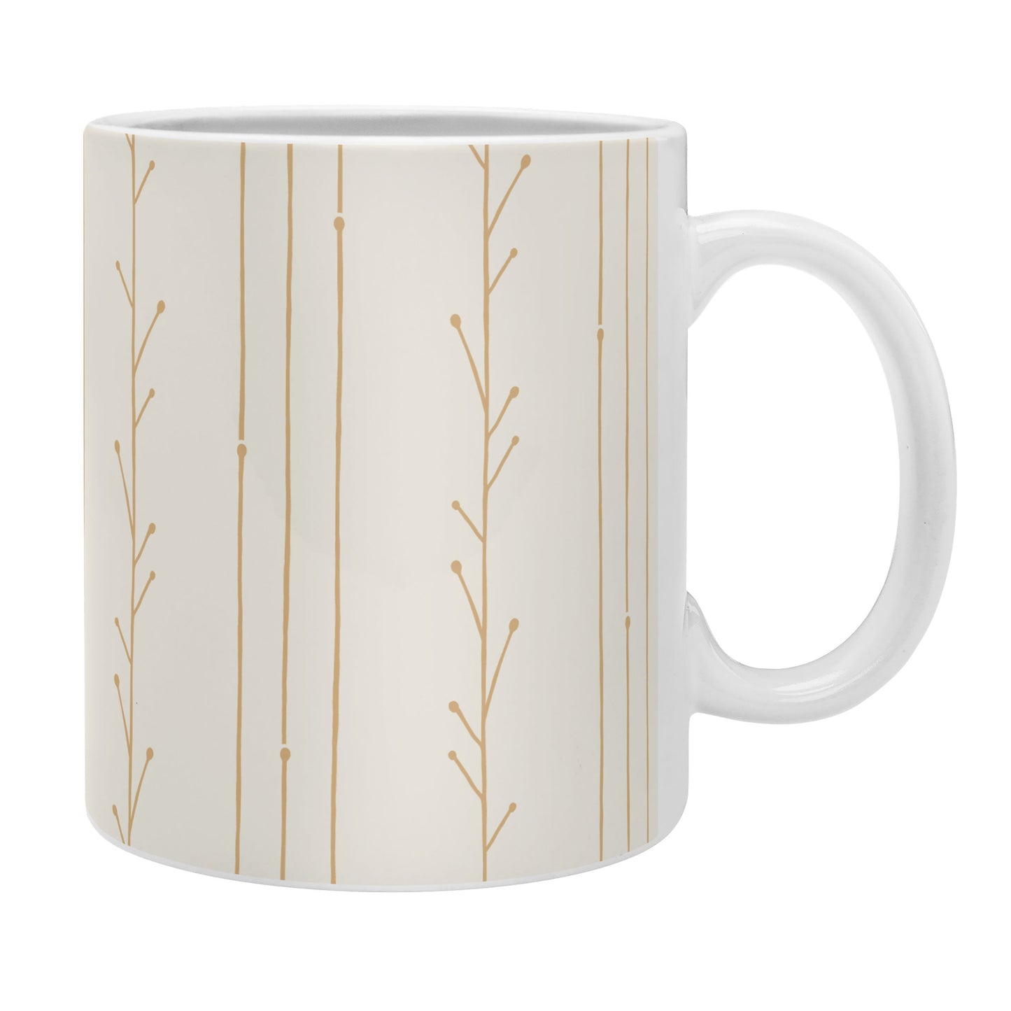 Little Arrow Design Co branch stripes cream Coffee Mug