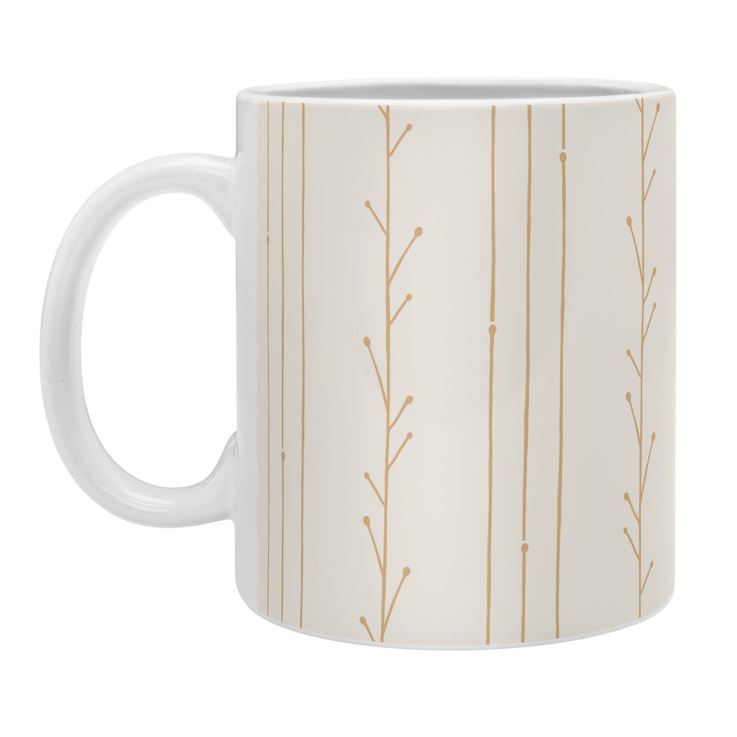 Little Arrow Design Co branch stripes cream Coffee Mug