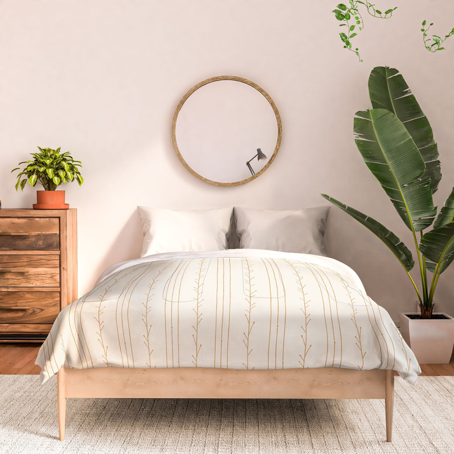 Little Arrow Design Co branch stripes cream Comforter
