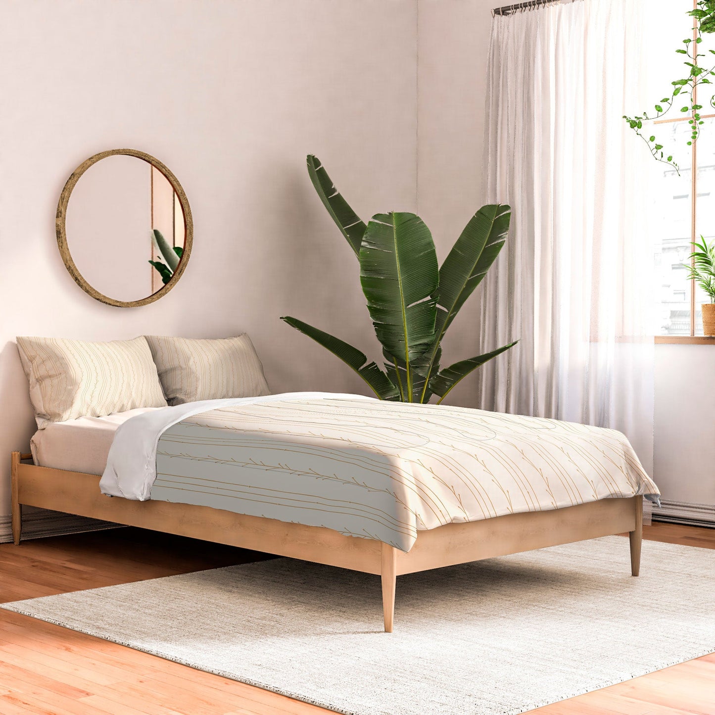 Little Arrow Design Co branch stripes cream Comforter