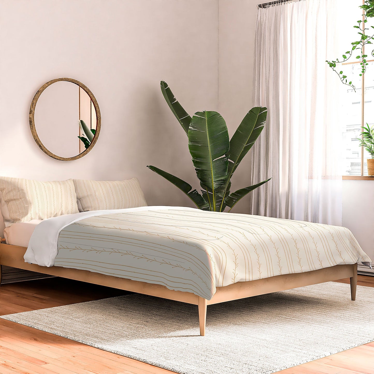 Little Arrow Design Co branch stripes cream Comforter