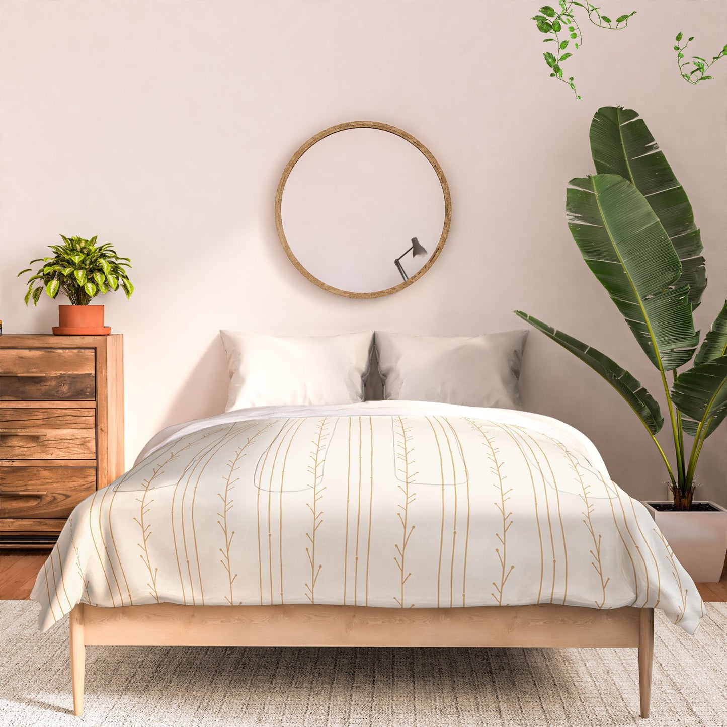 Little Arrow Design Co branch stripes cream Comforter