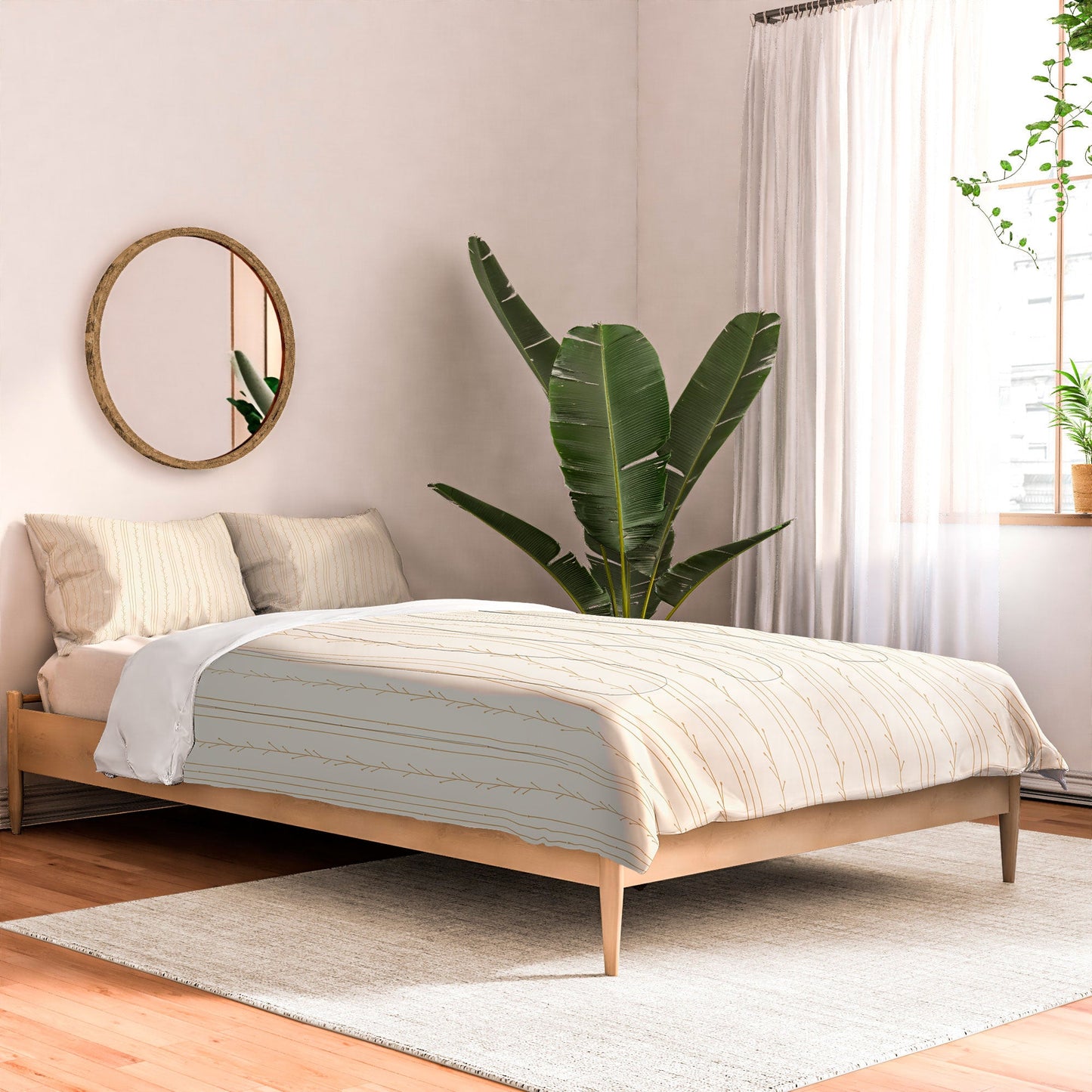 Little Arrow Design Co branch stripes cream Comforter