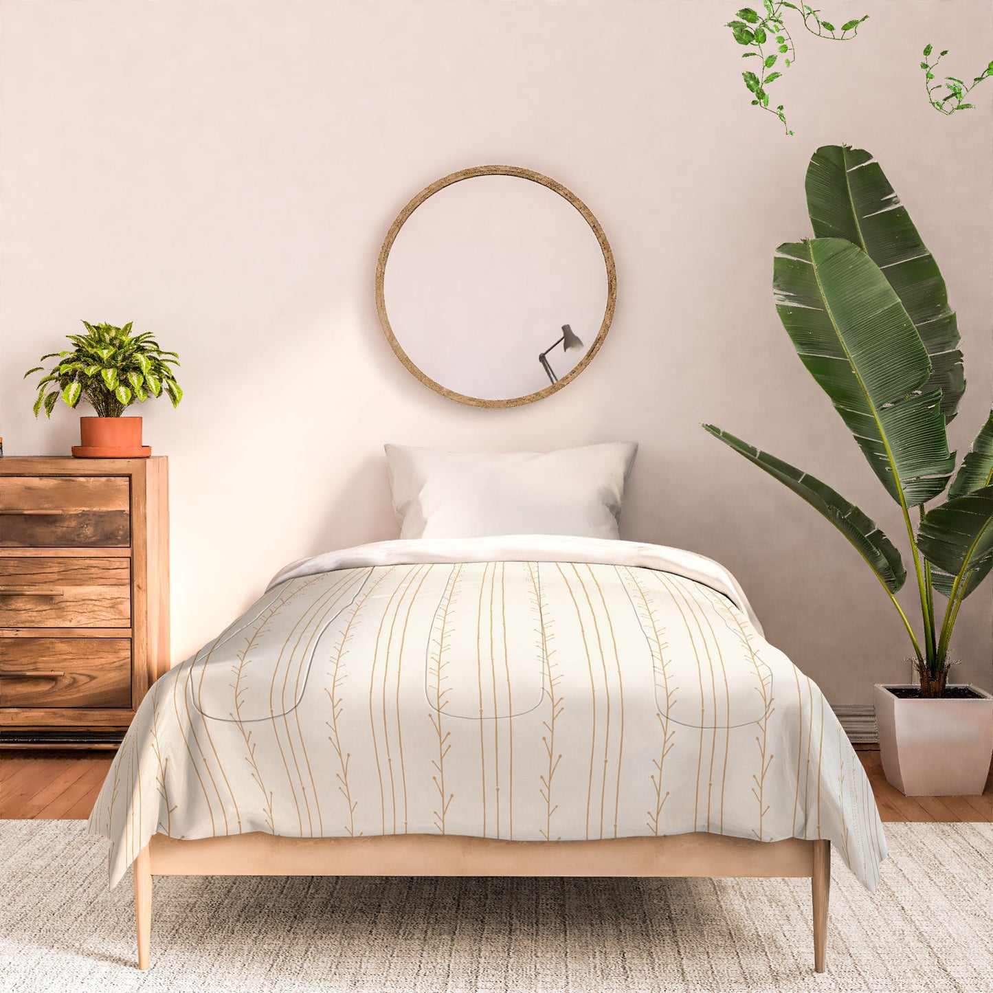 Little Arrow Design Co branch stripes cream Comforter