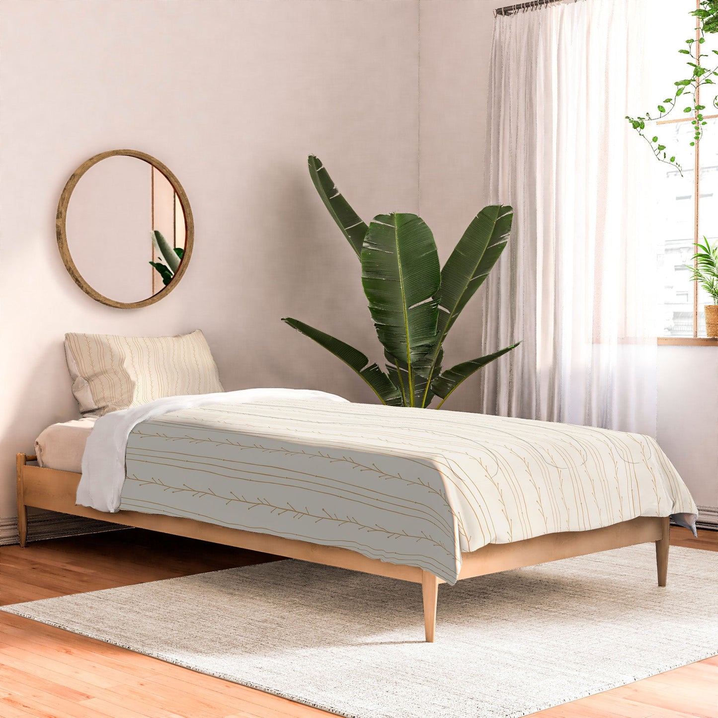 Little Arrow Design Co branch stripes cream Comforter