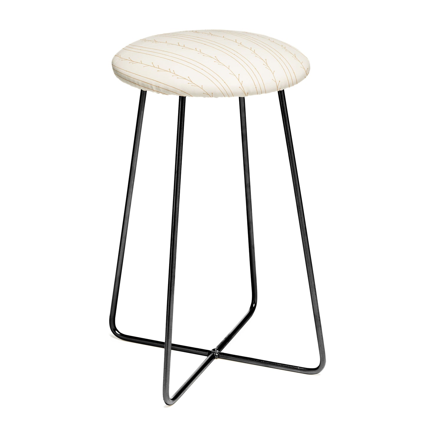 Little Arrow Design Co branch stripes cream Counter Stool