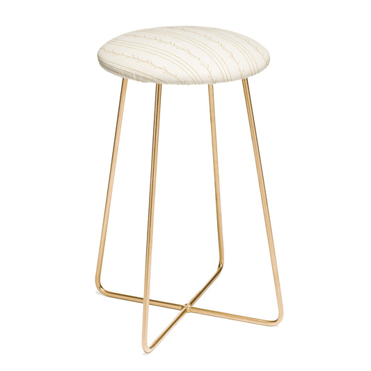Little Arrow Design Co branch stripes cream Counter Stool