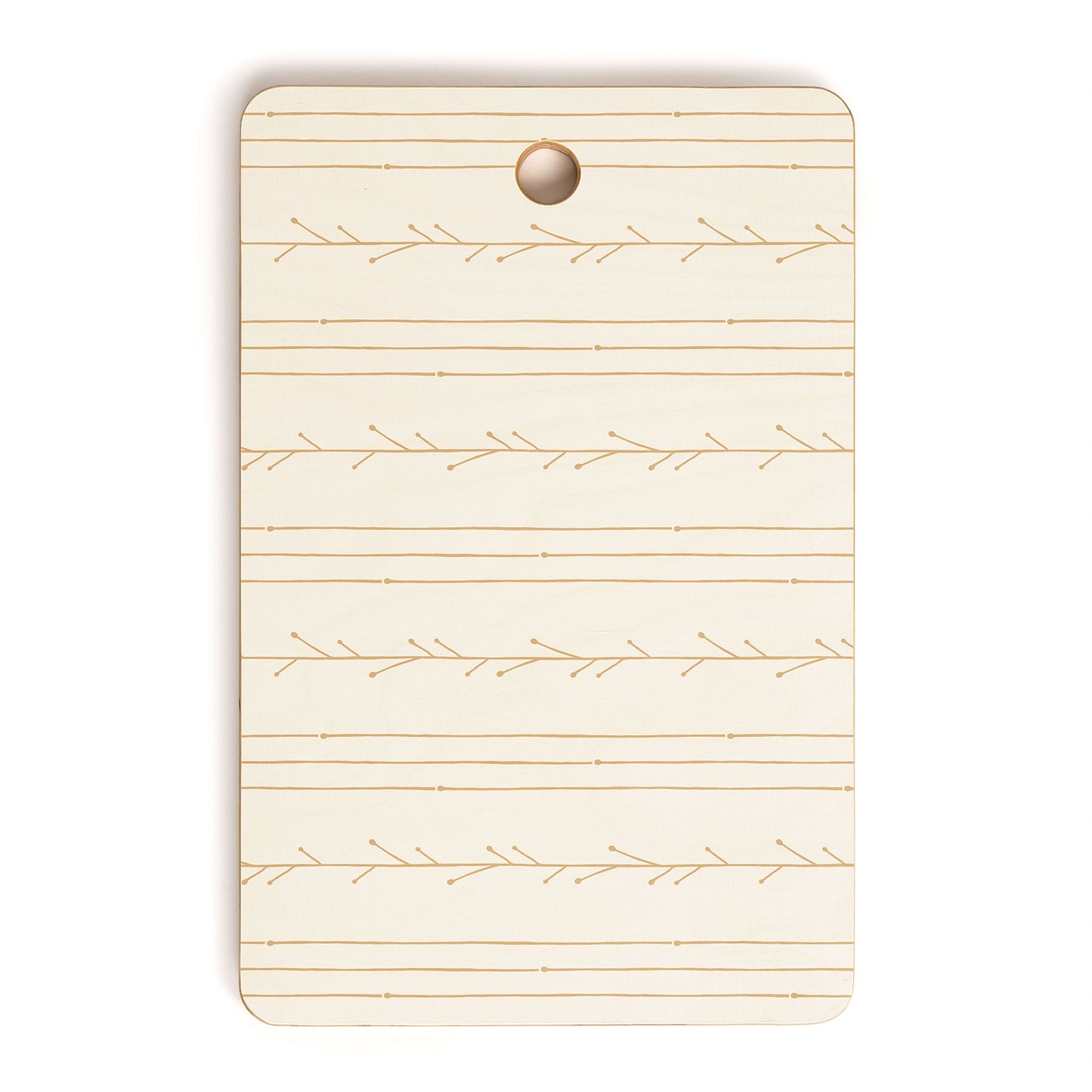 Little Arrow Design Co branch stripes cream Cutting Board Rectangle