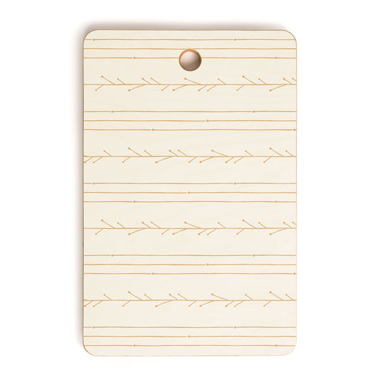 Little Arrow Design Co branch stripes cream Cutting Board Rectangle