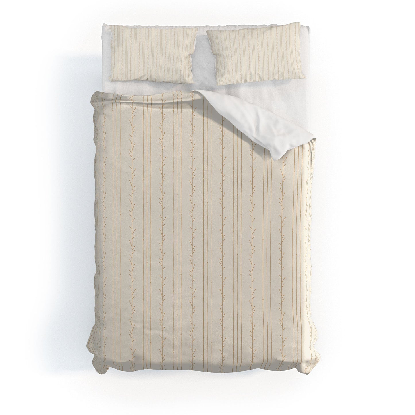 Little Arrow Design Co branch stripes cream Duvet Cover