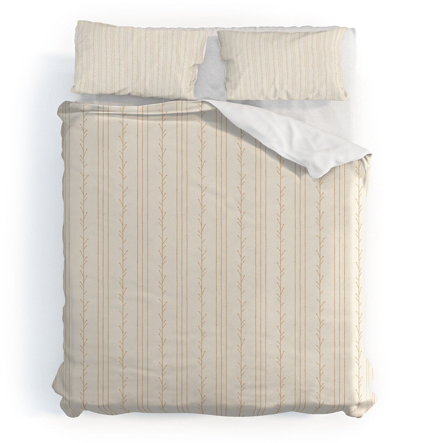 Little Arrow Design Co branch stripes cream Duvet Cover