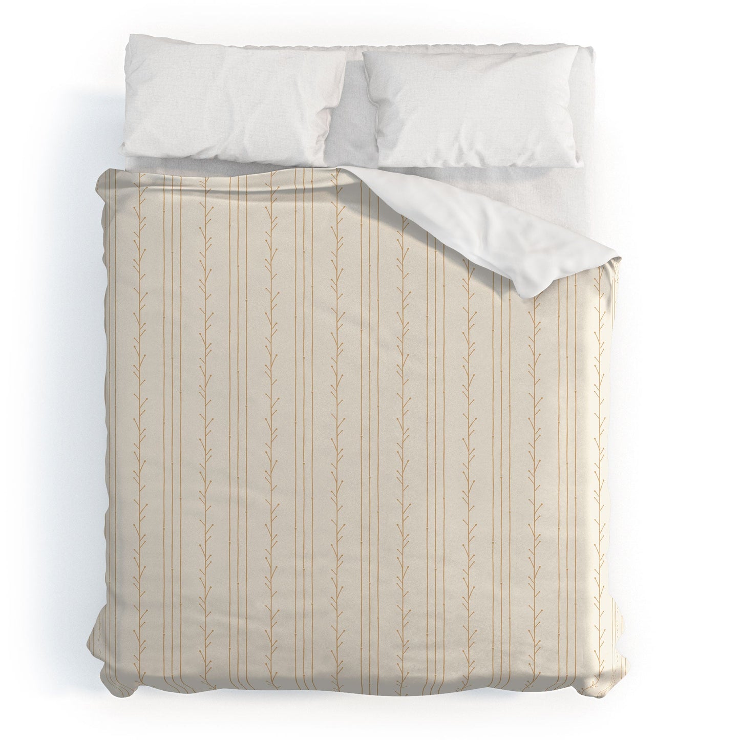 Little Arrow Design Co branch stripes cream Duvet Cover