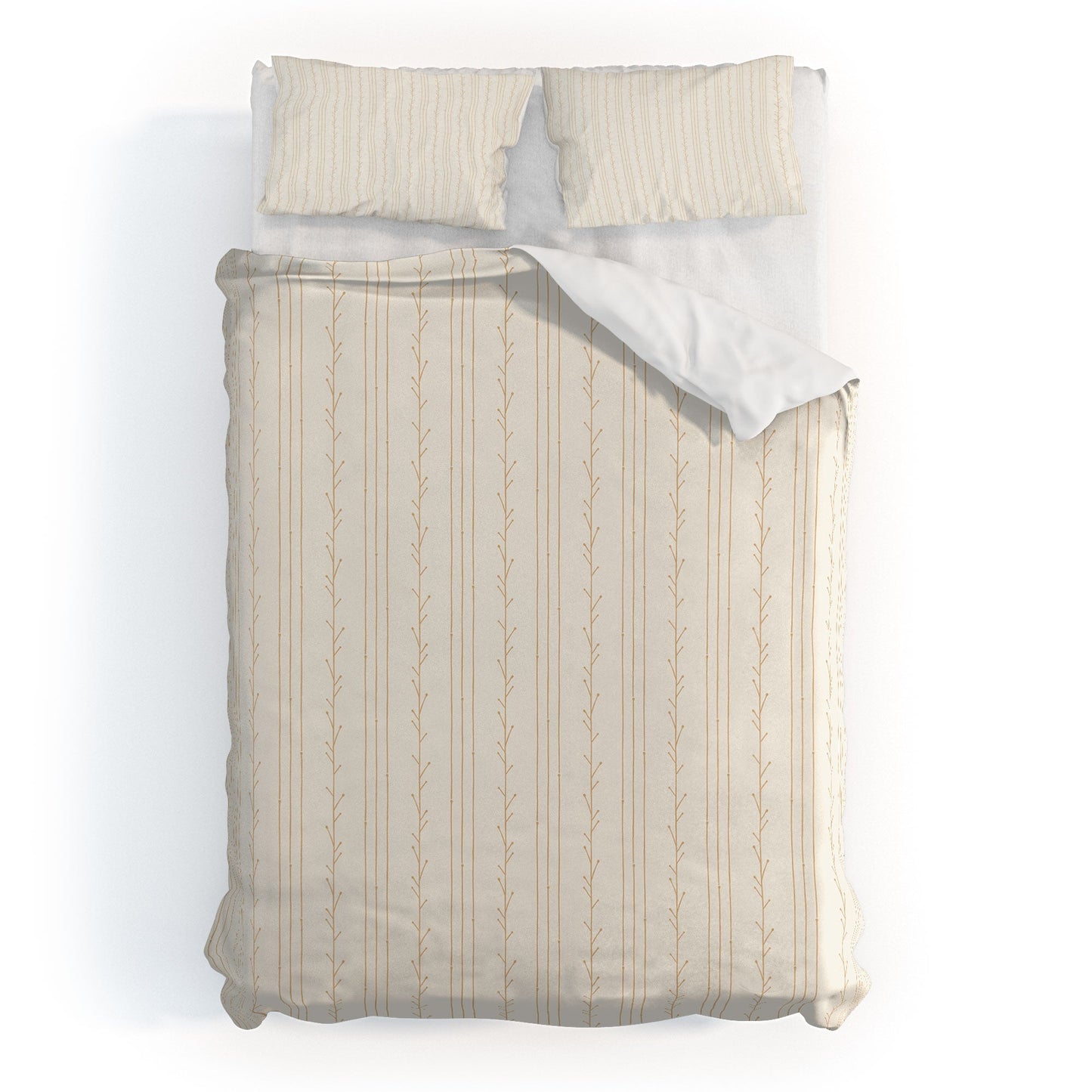 Little Arrow Design Co branch stripes cream Duvet Cover