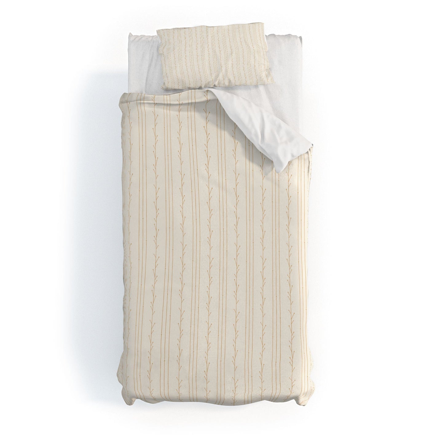 Little Arrow Design Co branch stripes cream Duvet Cover