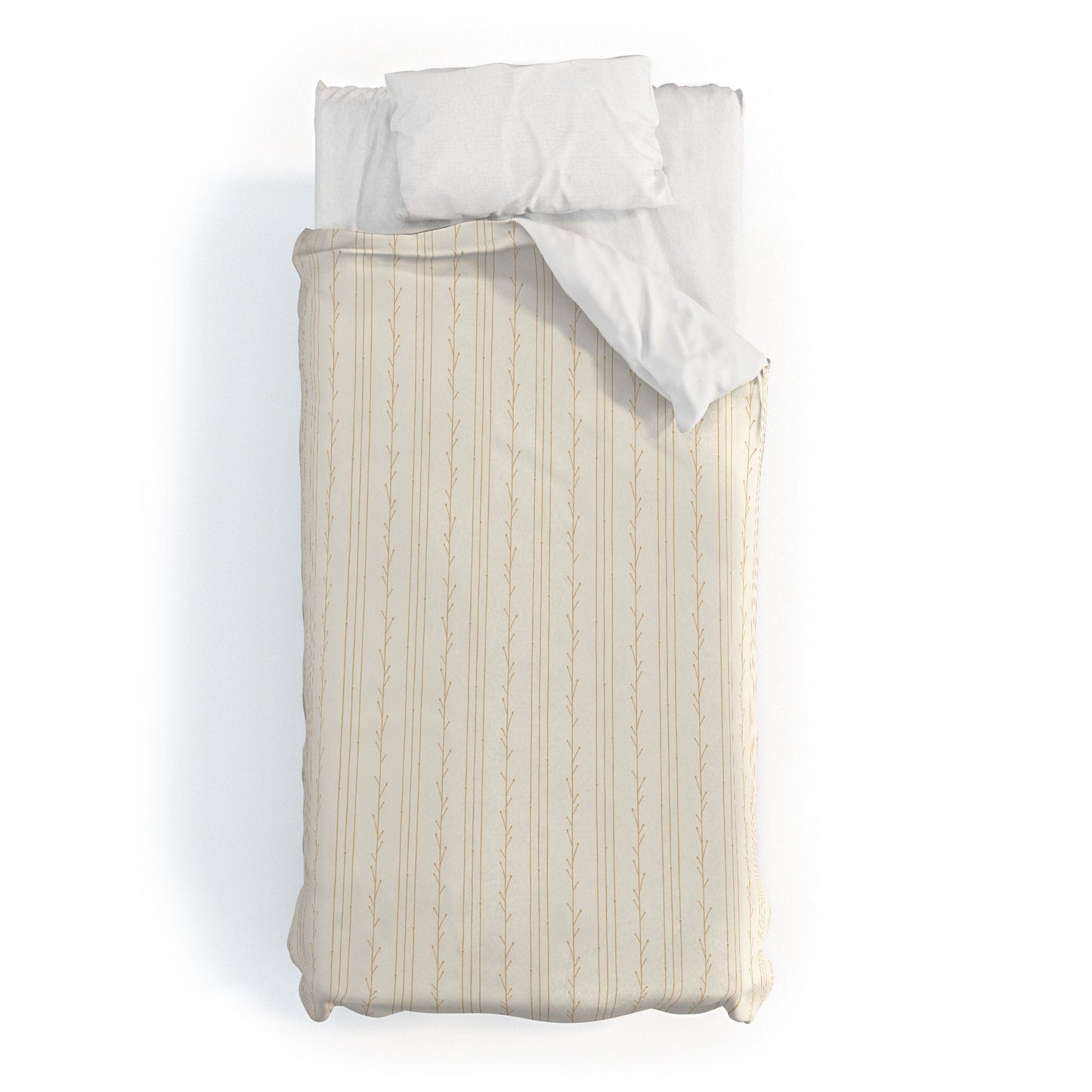 Little Arrow Design Co branch stripes cream Duvet Cover