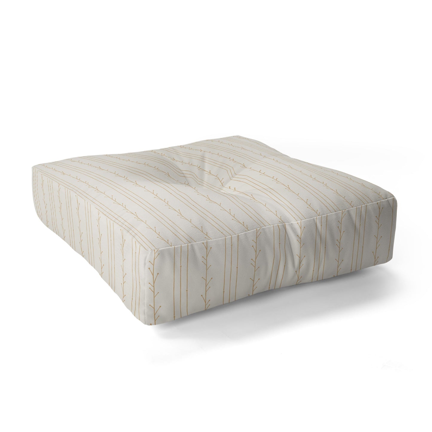 Little Arrow Design Co branch stripes cream Floor Pillow Square