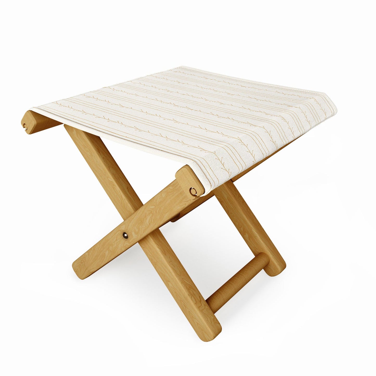 Little Arrow Design Co branch stripes cream Folding Stool