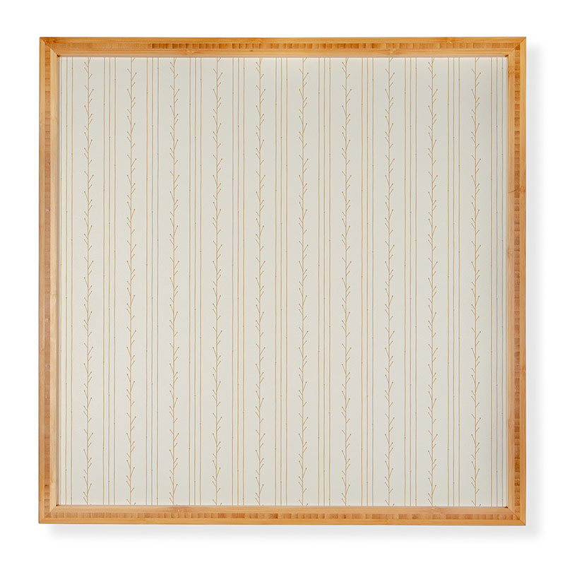 Little Arrow Design Co branch stripes cream Framed Wall Art