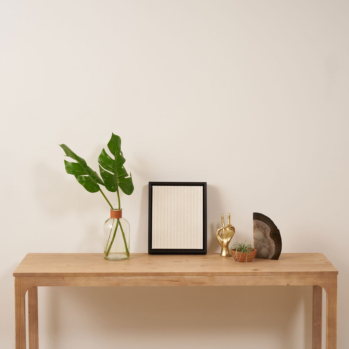 Little Arrow Design Co branch stripes cream Art Canvas