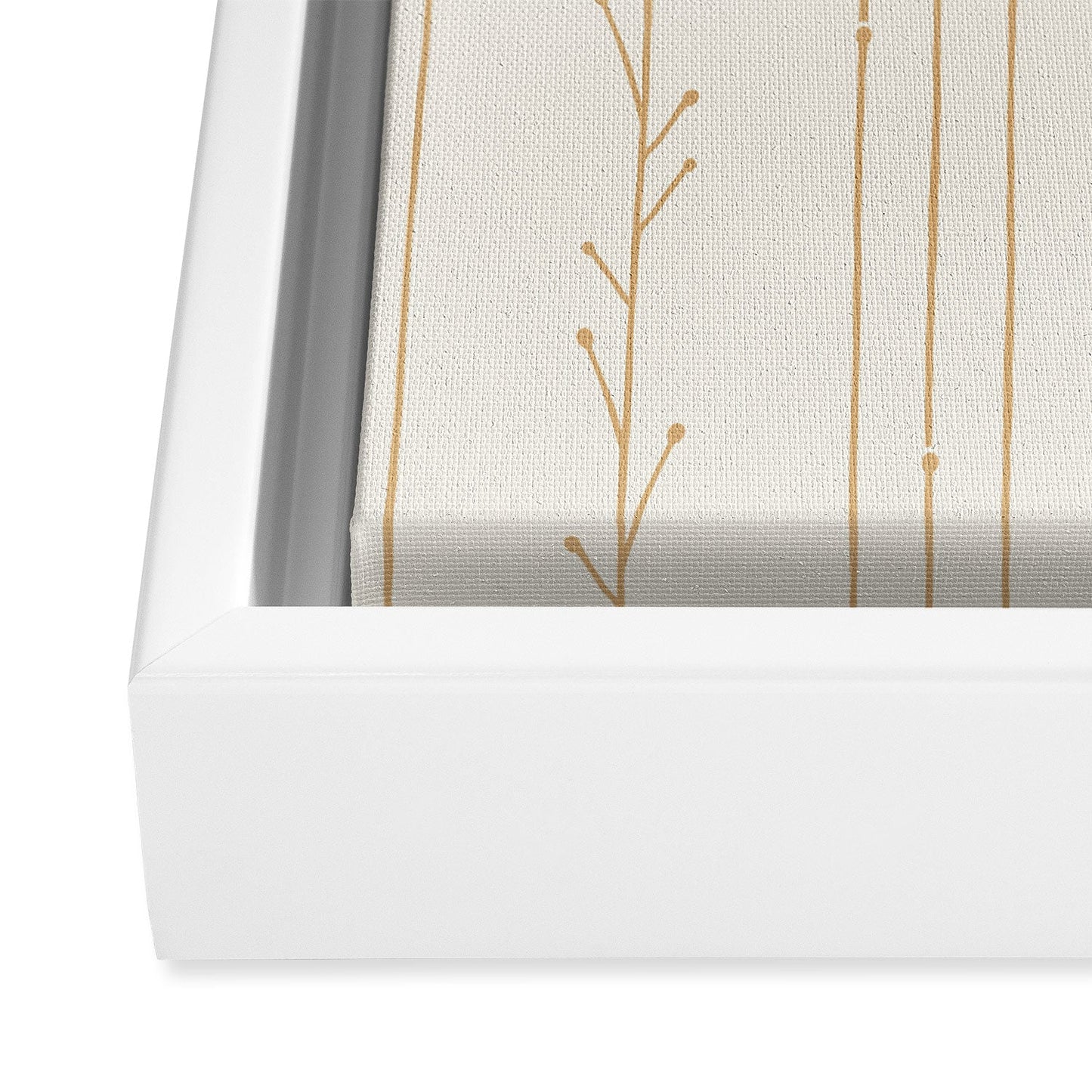 Little Arrow Design Co branch stripes cream Art Canvas