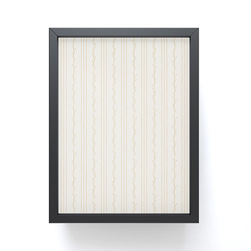Little Arrow Design Co branch stripes cream Framed Mini Art Print