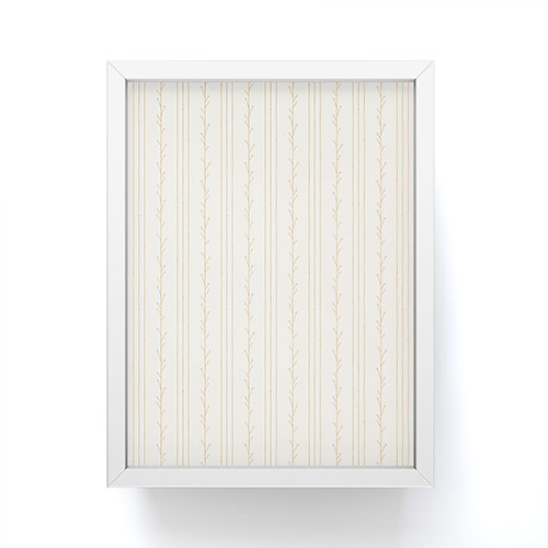 Little Arrow Design Co branch stripes cream Framed Mini Art Print