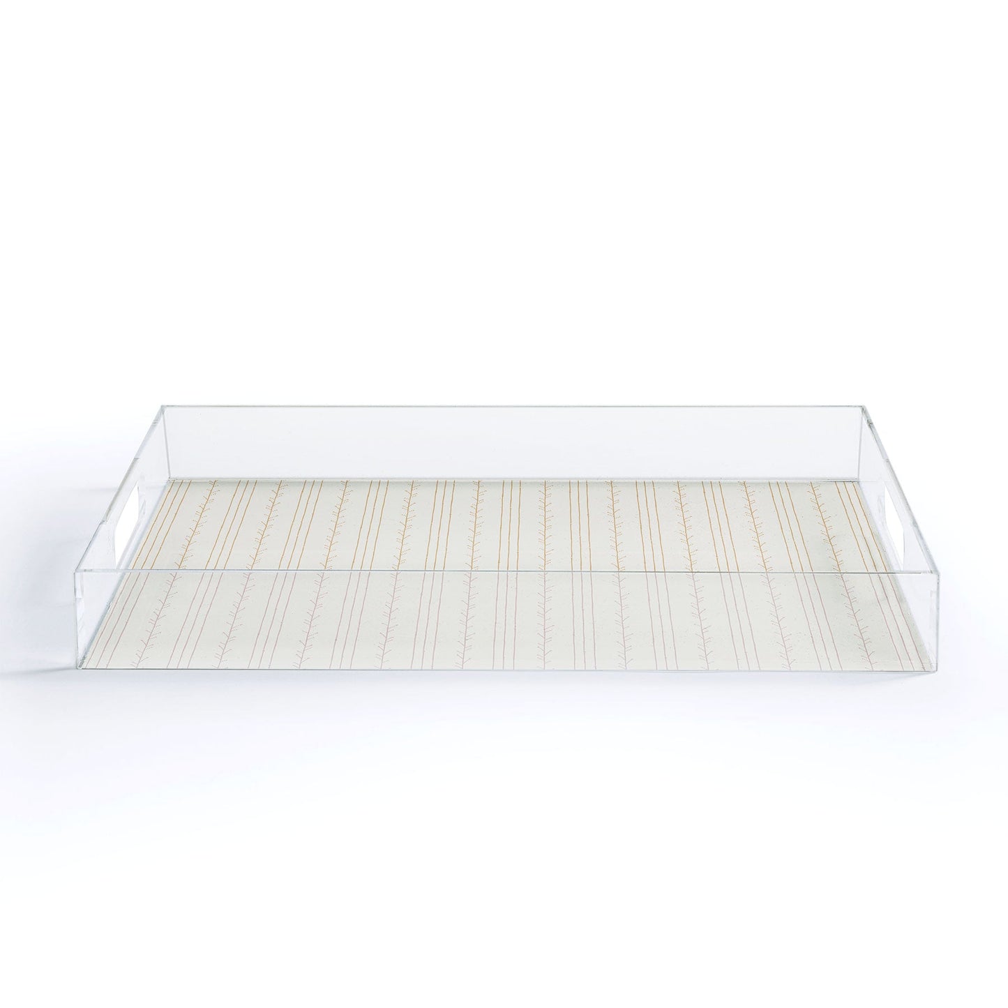 Little Arrow Design Co branch stripes cream Acrylic Tray