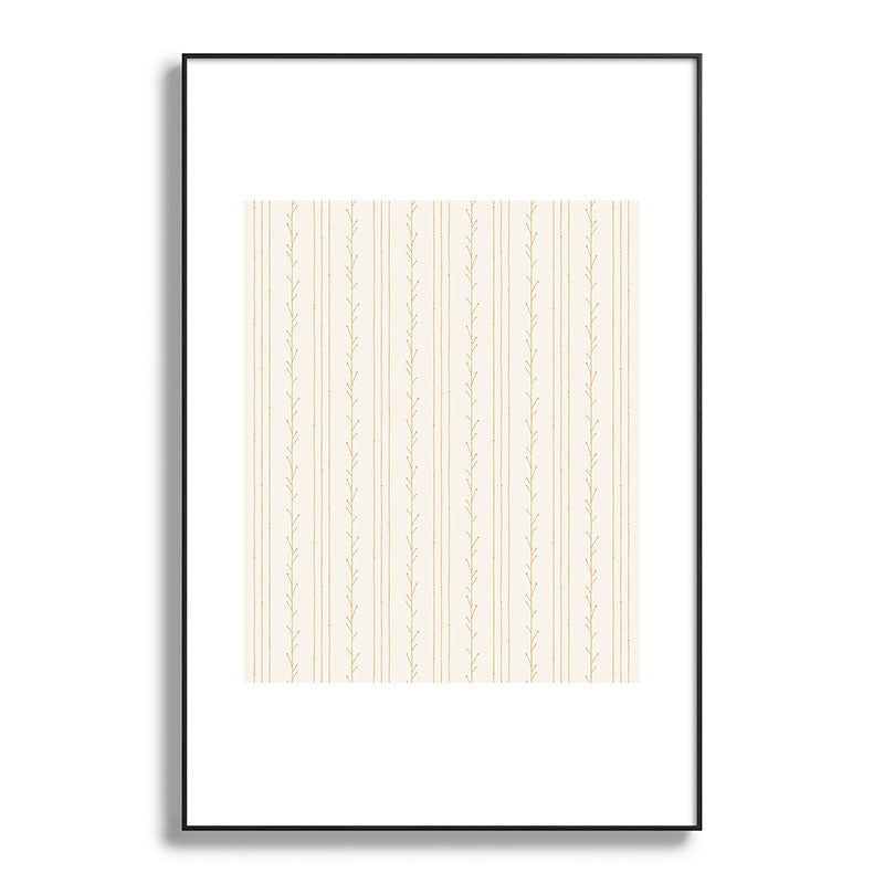 Little Arrow Design Co branch stripes cream Metal Framed Art Print