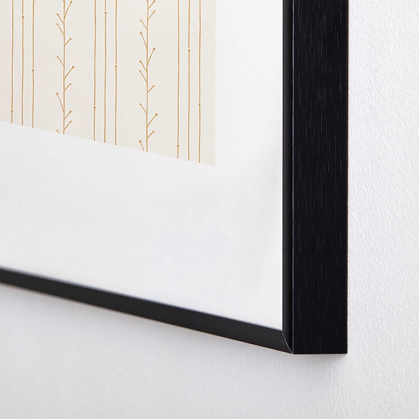 Little Arrow Design Co branch stripes cream Metal Framed Art Print