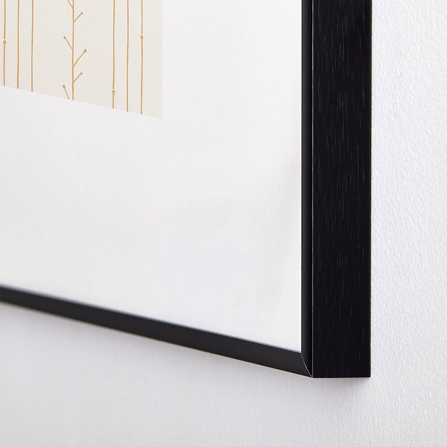 Little Arrow Design Co branch stripes cream Metal Framed Art Print