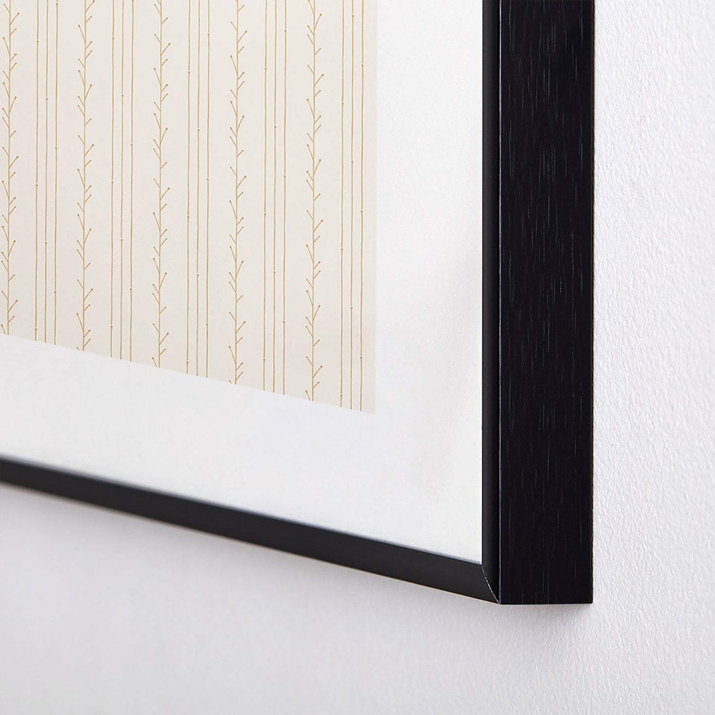 Little Arrow Design Co branch stripes cream Metal Framed Art Print