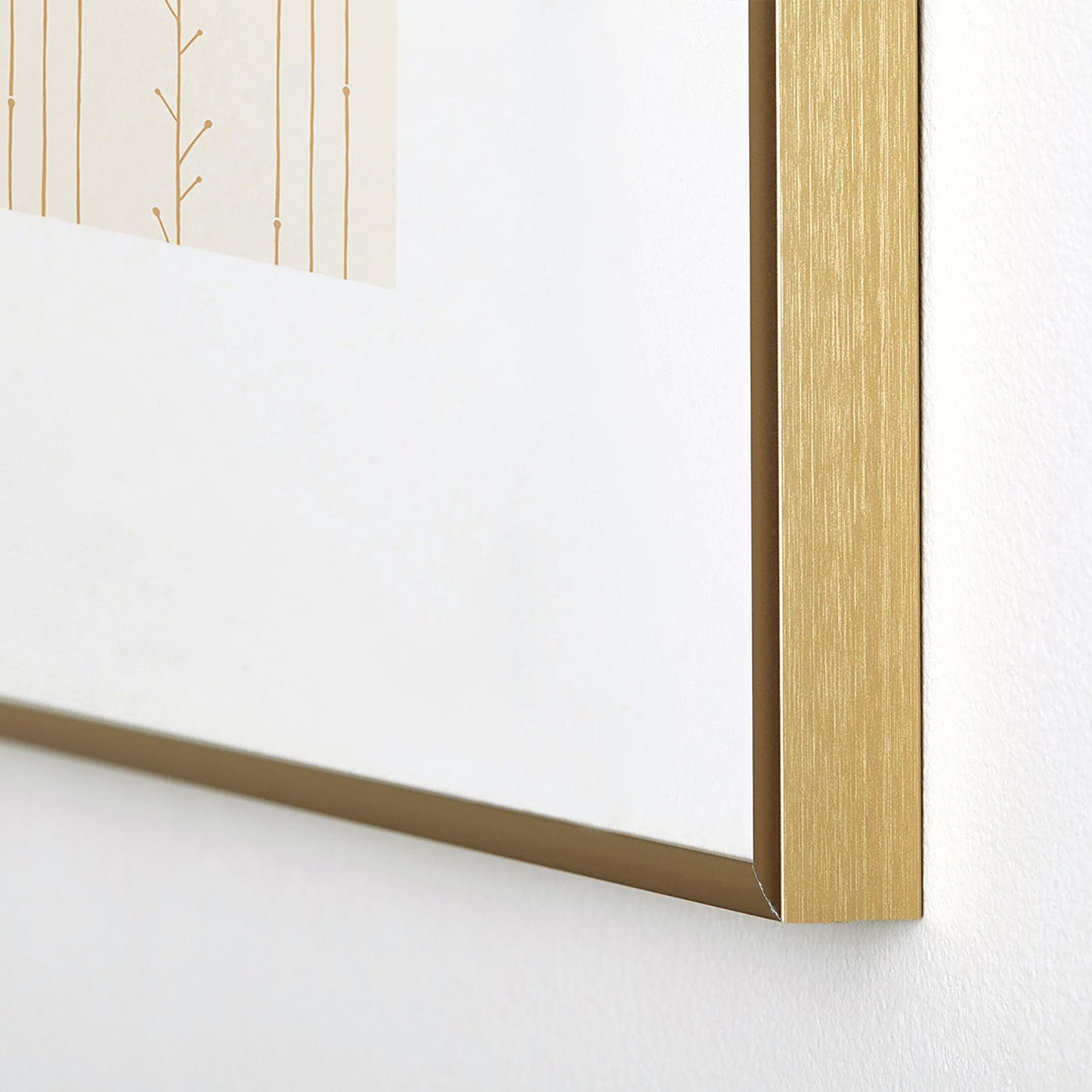Little Arrow Design Co branch stripes cream Metal Framed Art Print