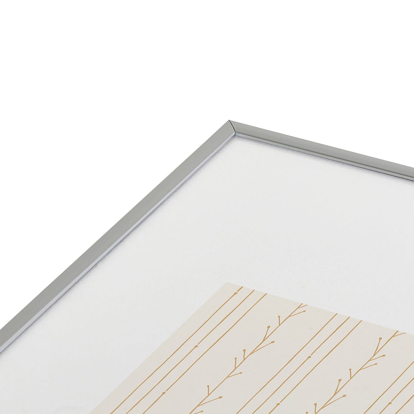 Little Arrow Design Co branch stripes cream Metal Framed Art Print