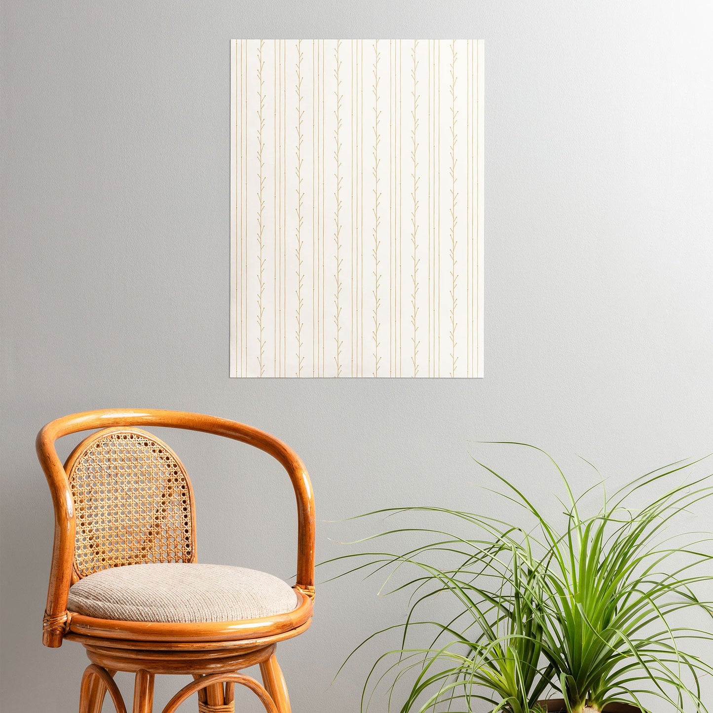 Little Arrow Design Co branch stripes cream Poster