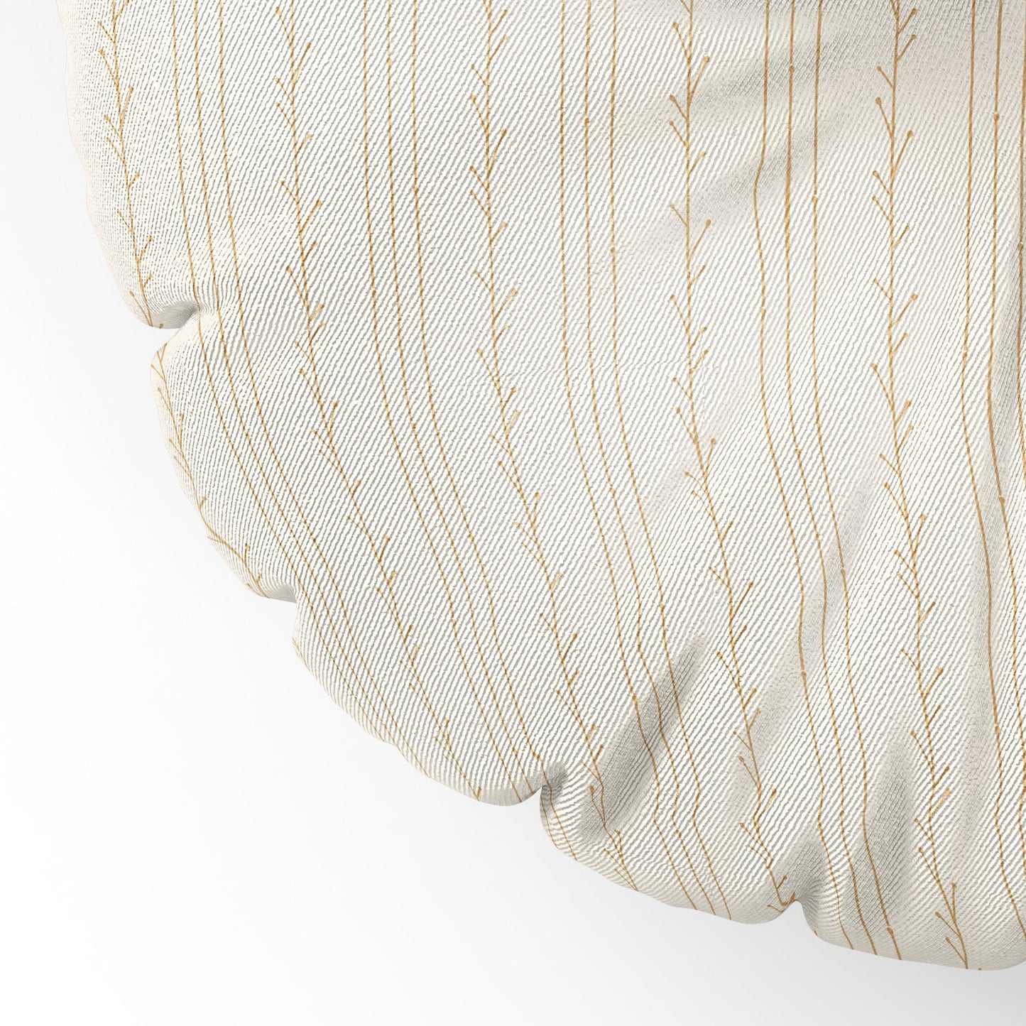 Little Arrow Design Co branch stripes cream Floor Pillow Round