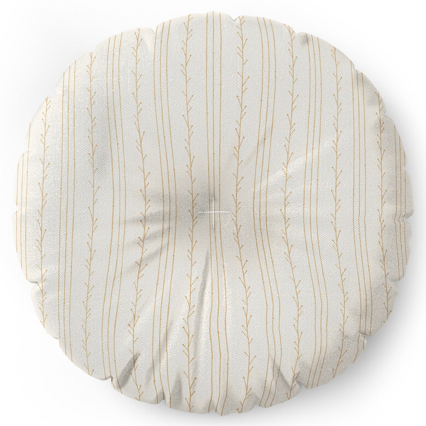 Little Arrow Design Co branch stripes cream Floor Pillow Round