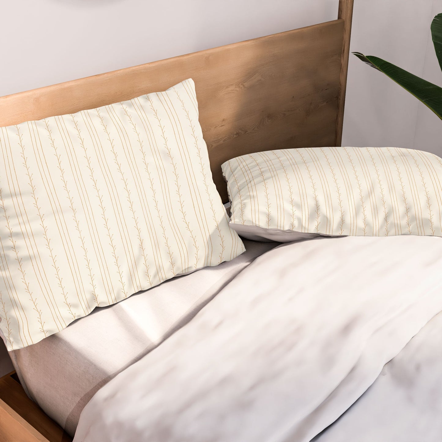 Little Arrow Design Co branch stripes cream Pillow Shams
