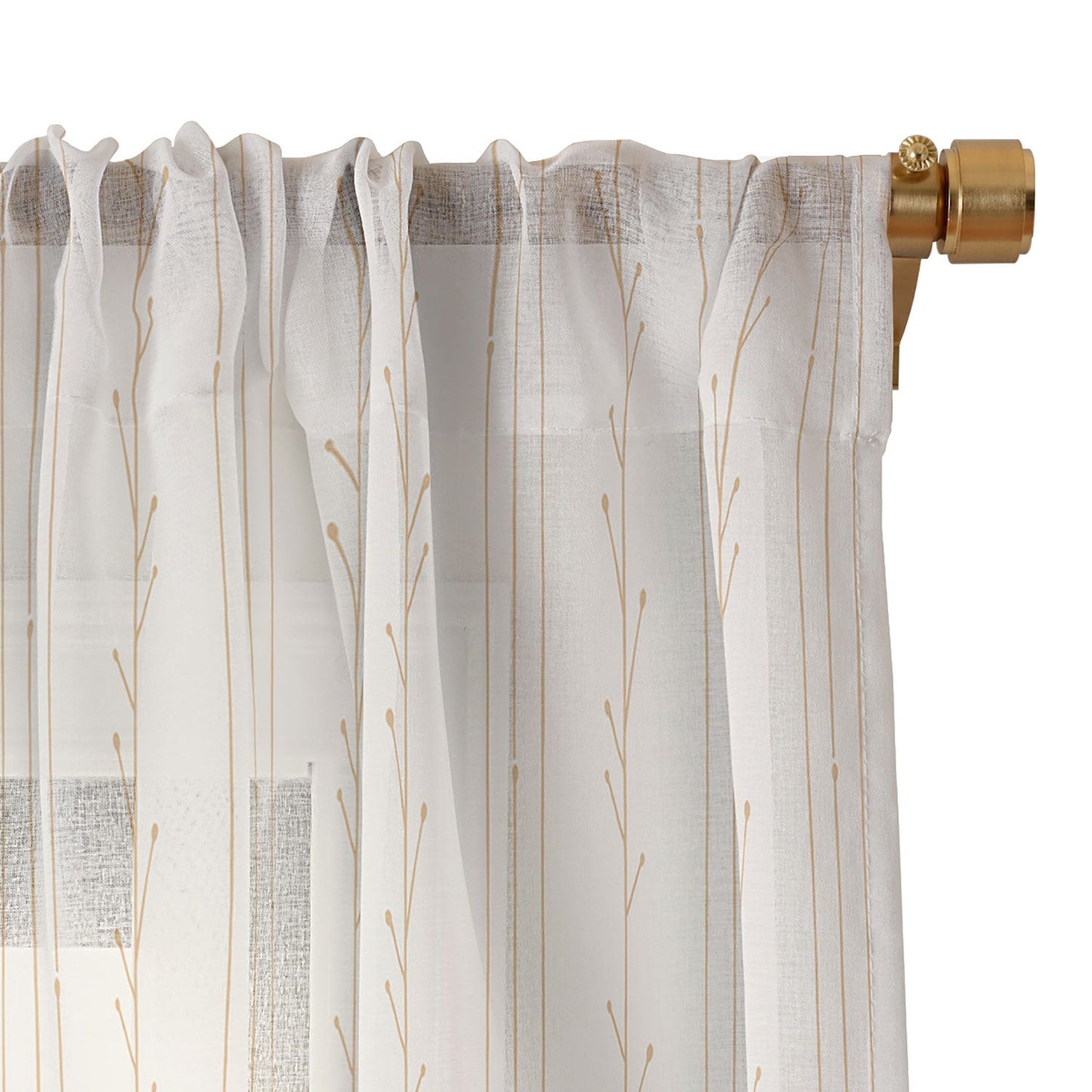Little Arrow Design Co branch stripes cream Sheer Non Repeat