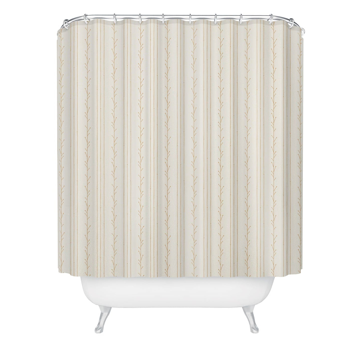 Little Arrow Design Co branch stripes cream Shower Curtain