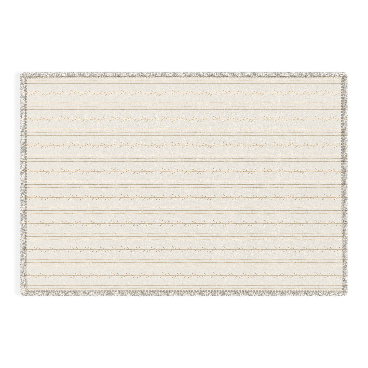 Little Arrow Design Co branch stripes cream Outdoor Rug