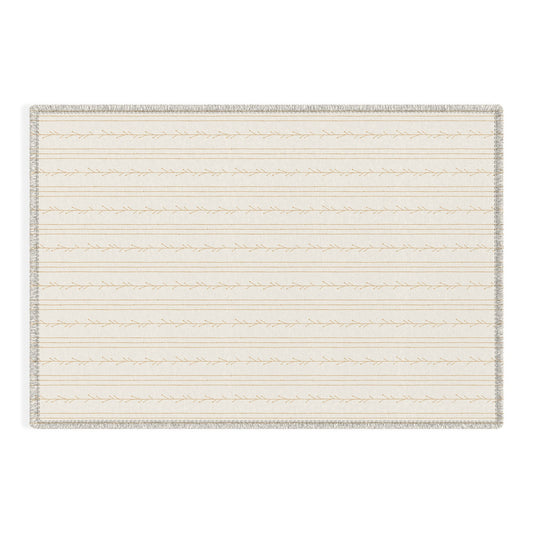 Little Arrow Design Co branch stripes cream Outdoor Rug