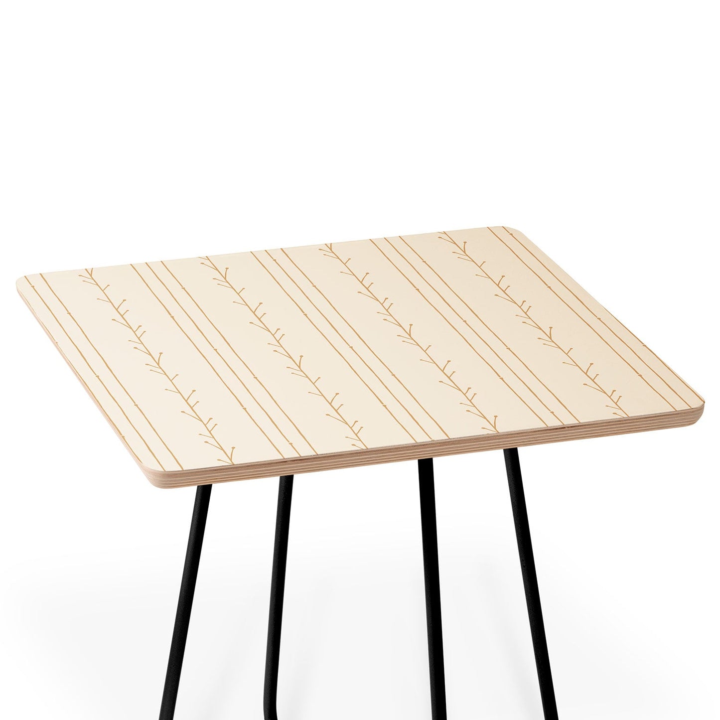 Little Arrow Design Co branch stripes cream Side Table